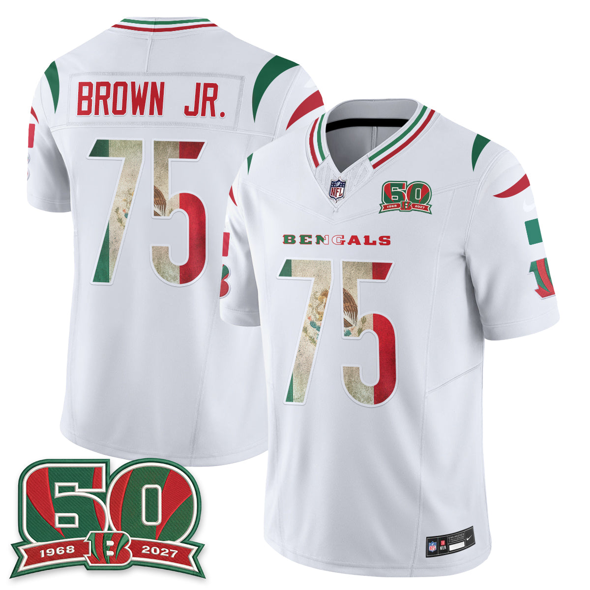 Cincinnati Bengals Mexico Edition Vapor Jersey - Stitched