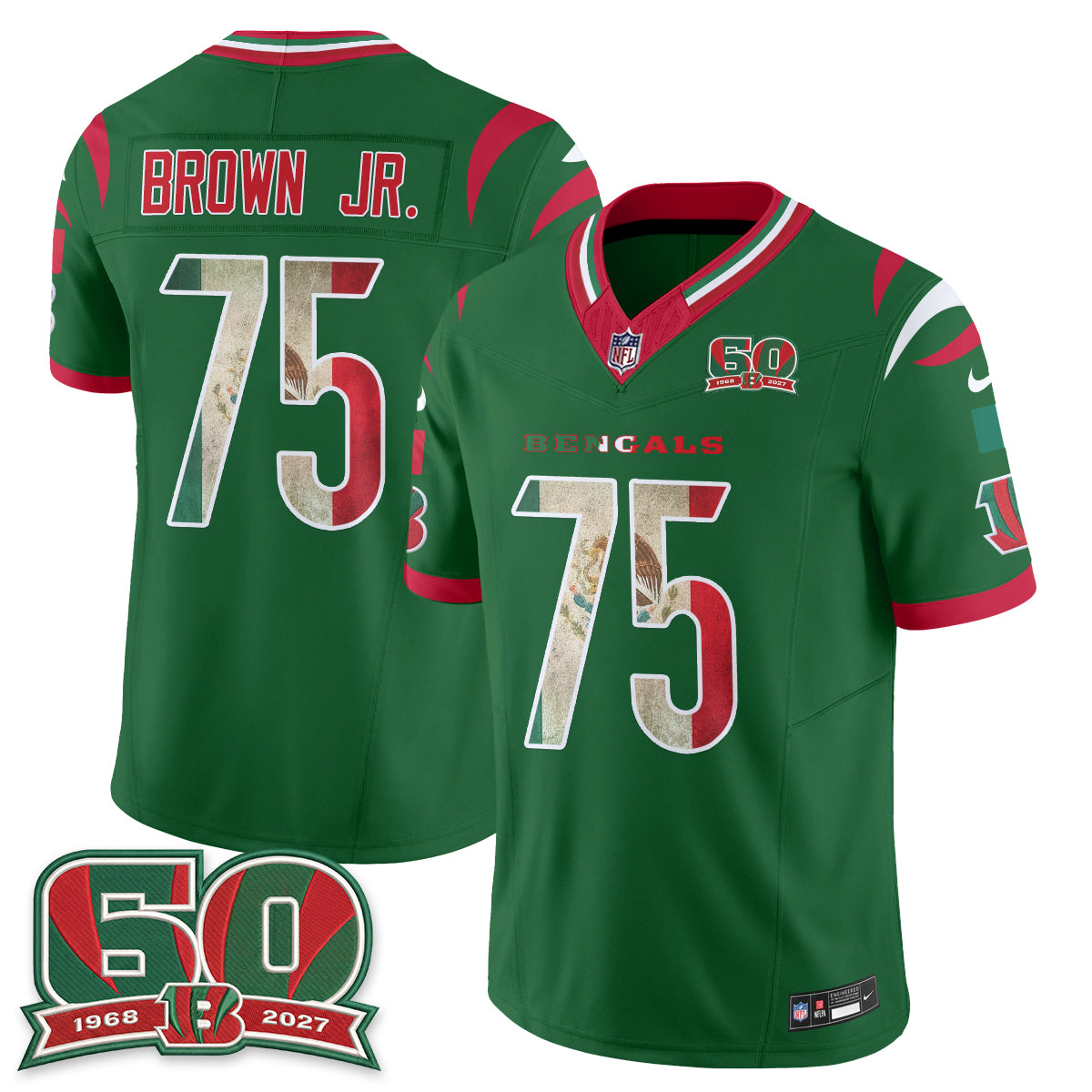 Cincinnati Bengals Mexico Edition Vapor Jersey - Stitched