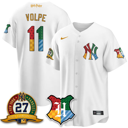 NYY x "The Lightning Bolt Wizard" Edition Vapor Jersey- Stitched