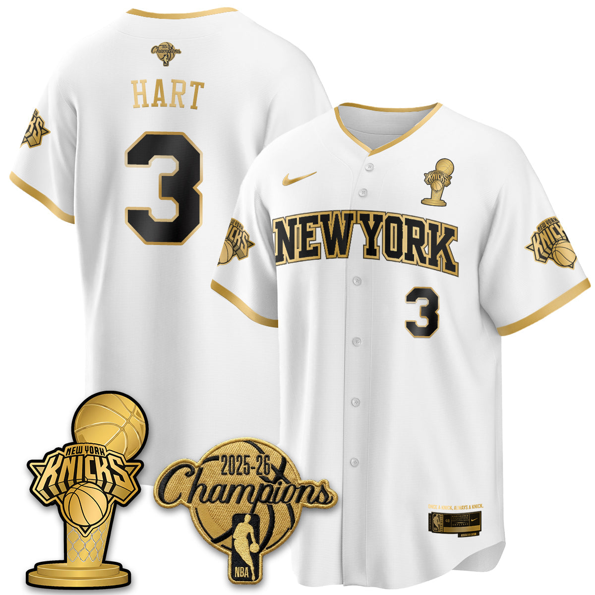NYK 2026 NBA Champions Vapor Jersey - Stitched