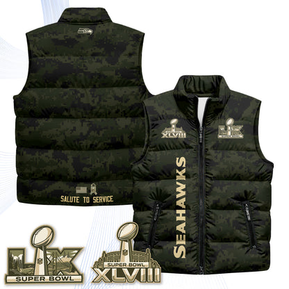 SEA 2026 Salute to Service Puffer Vest - Printed