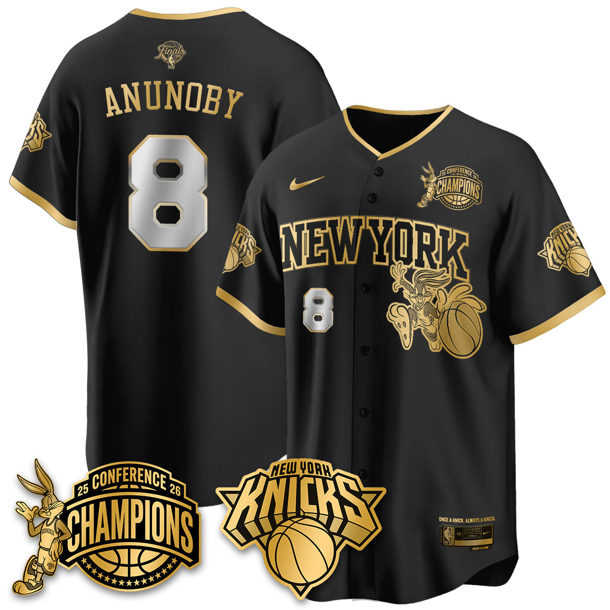 NYK 2026 NBA Finals x Bunny Vapor Jersey V2- Stitched
