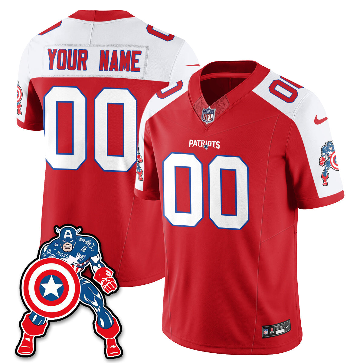 NE x Vibranium Shield Edition Vapor Custom Jersey - Stitched