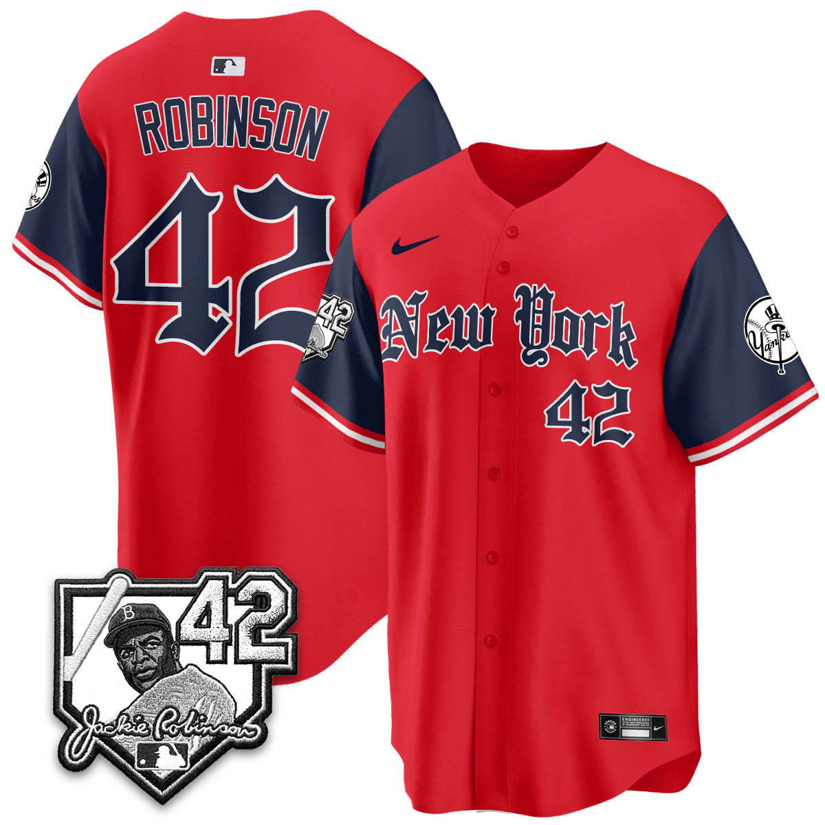 NYY 2026 Jackie Robinson Day Gothic Vapor Limited Jersey - Stitched