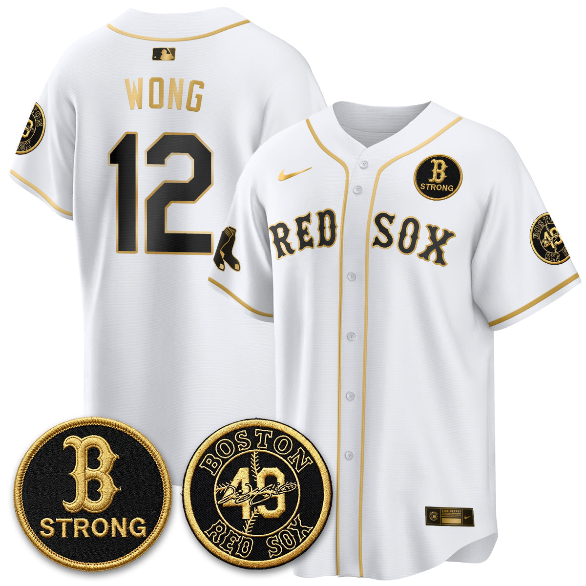 BOS Tim Wakefield Memorial Patch Vaper Premier Limited Jersey - Stitched V2