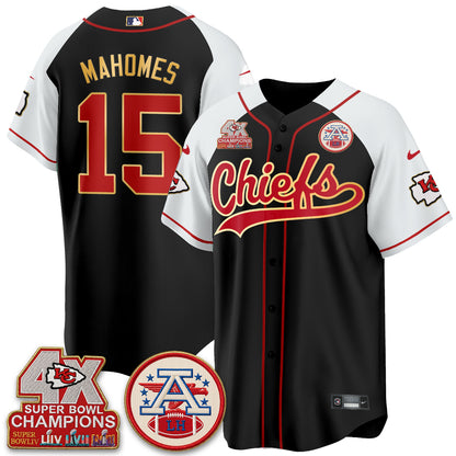 KC 4X Champs Gold Trim Edition Vapor Baseball Jersey - Stitched