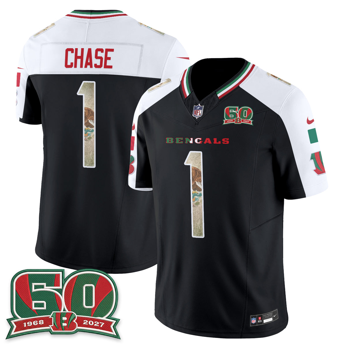Cincinnati Bengals Mexico Edition Vapor Jersey - Stitched