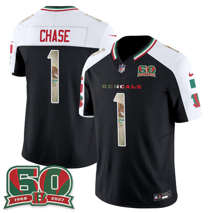 Cincinnati Bengals Mexico Edition Vapor Jersey - Stitched