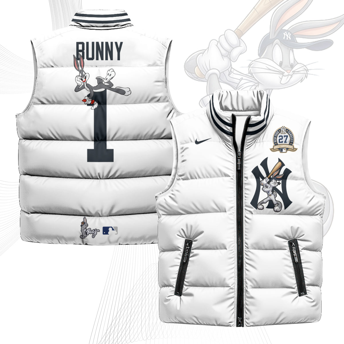 NYY Edition Unisex Puffer Vest - Printed