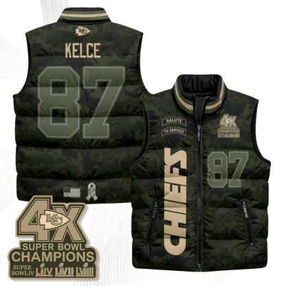 KC 2026 Salute to Service Puffer Vest - Printed