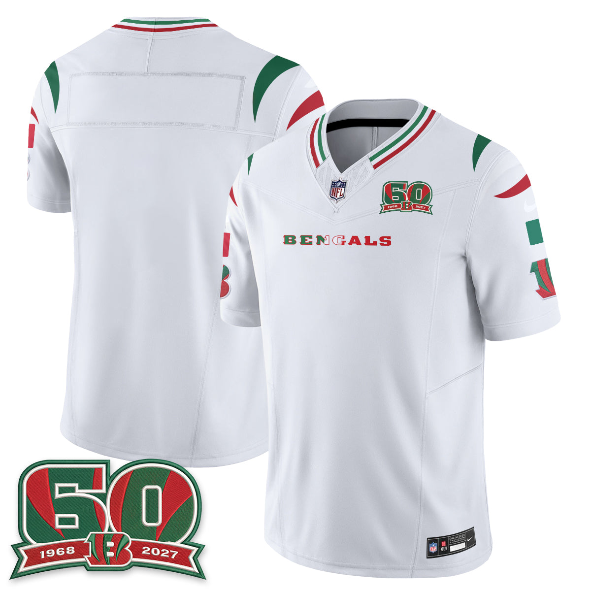 Cincinnati Bengals Mexico Edition Vapor Jersey - Stitched