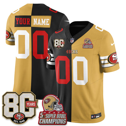SF Split Style Vapor Custom Jersey - Stitched