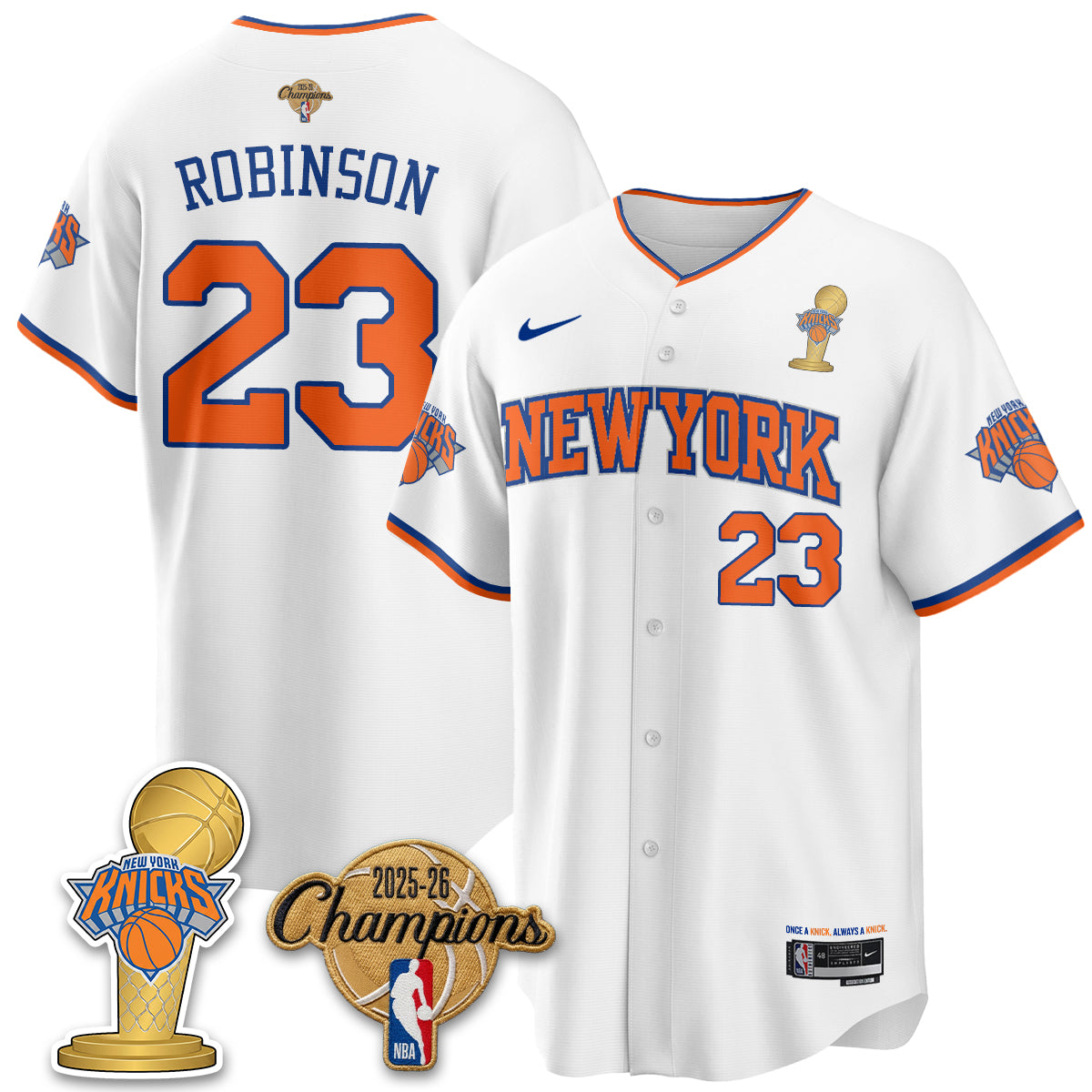 NYK 2026 NBA Champions Vapor Jersey - Stitched