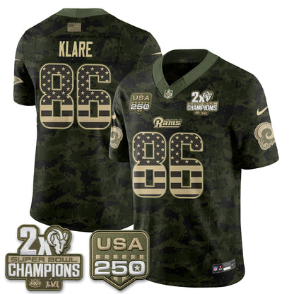 LAR 2026 Salute To Service Vapor Jersey - Stitched