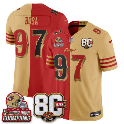 SF Rivalries Split Edition Vapor Jersey - Stitched