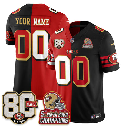 SF Split Style Vapor Custom Jersey - Stitched