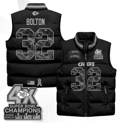 KC 2026 Salute to Service Puffer Vest - Printed