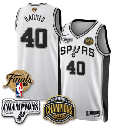 SAS 2026 NBA Western Conference Champions Vapor Jersey - Stitched