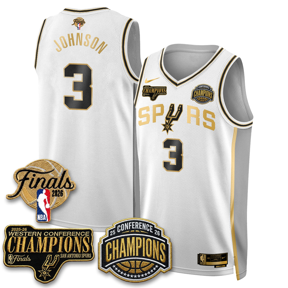 SAS 2026 NBA Western Conference Champions Vapor Special Edition Jersey - Stitched