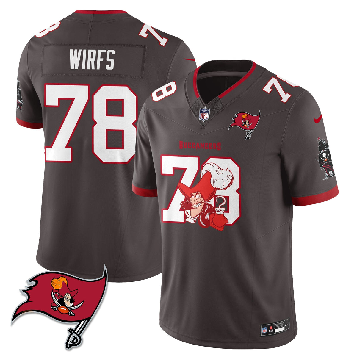 TB x Red Coat Captain Edition Vapor Jersey - Stitched