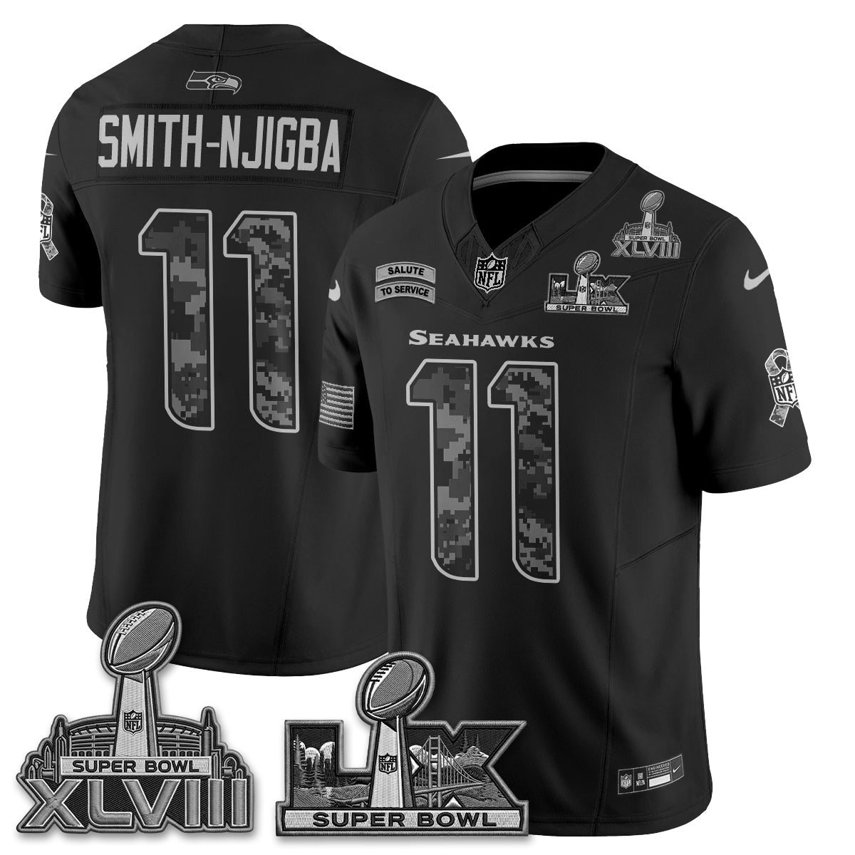 SEA 2026 Salute to Service V2 Vapor Jersey - Stitched