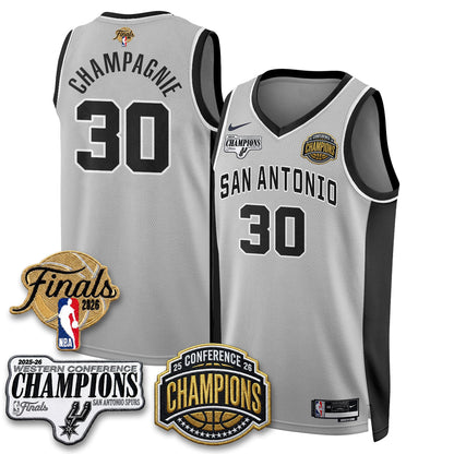 SAS 2026 NBA Western Conference Champions Vapor Jersey - Stitched