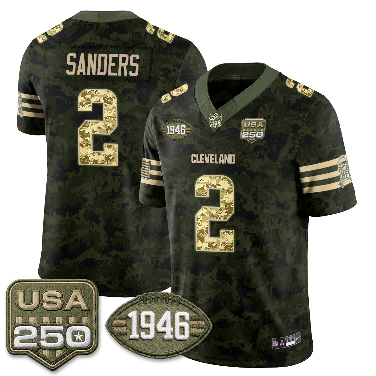 CLE 2026 Salute to Service Vapor Jersey - Stitched