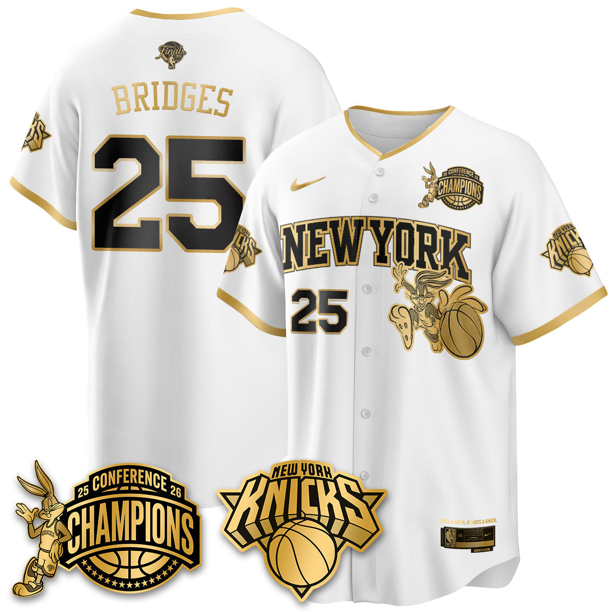 NYK 2026 NBA Finals x Bunny Vapor Jersey V2- Stitched