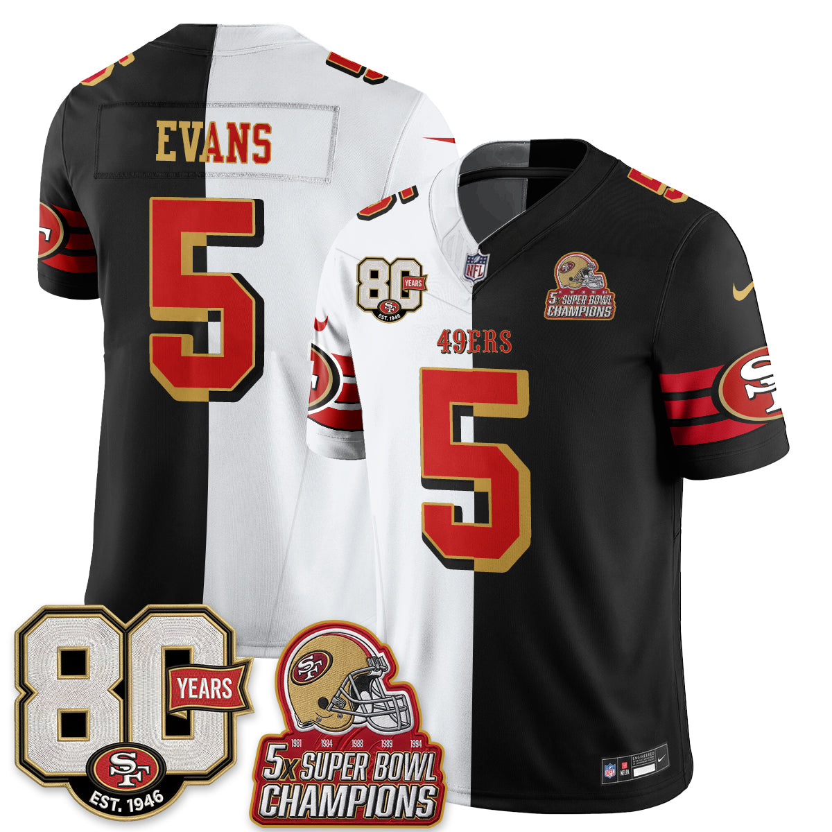 SF Split Style Vapor Jersey - Stitched