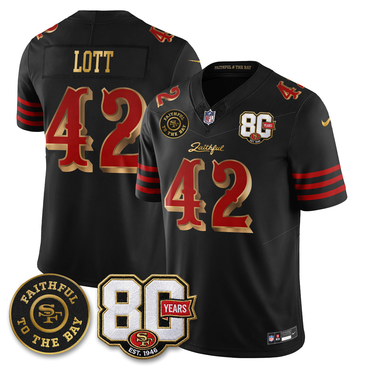 SF “Rivalries” Vapor Limited Jersey - Faithful To The Bay Patch - Stitched