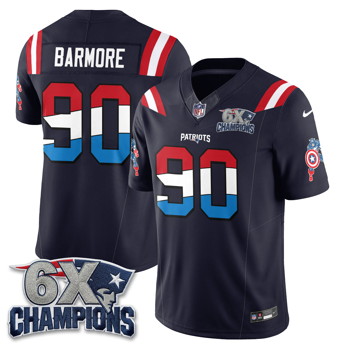 NE x Vibranium Shield Edition Vapor Jersey V2 - Stitched