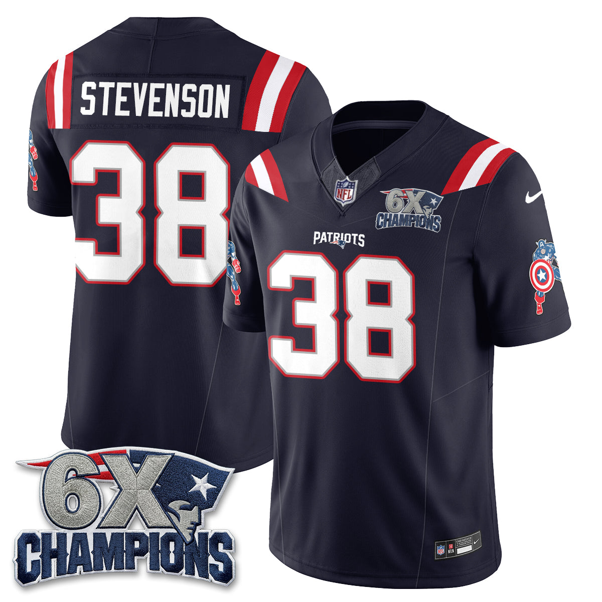 NE x Vibranium Shield Edition Vapor Jersey V2 - Stitched