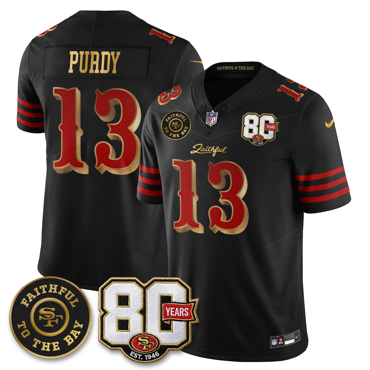 SF “Rivalries” Vapor Limited Jersey - Faithful To The Bay Patch - Stitched