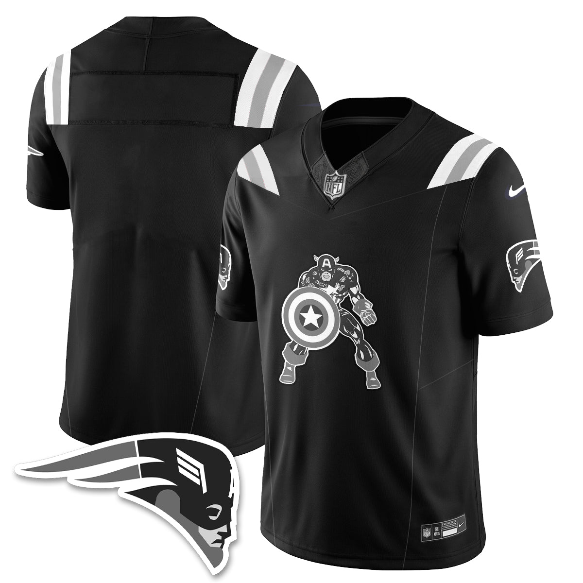 NE x Vibranium Shield Edition Vapor Jersey - Stitched