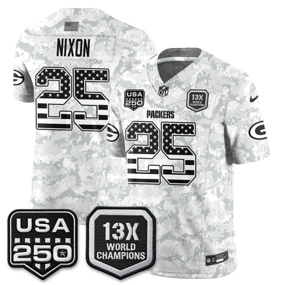 GB 2026 Salute To Service Edition Vapor Jersey - Stitched
