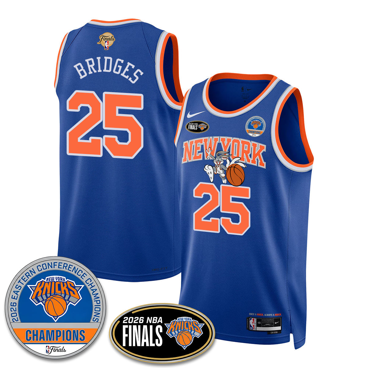 NYK 2026 NBA Eastern Conference Champions x Bunny Vapor Jersey - Stitched