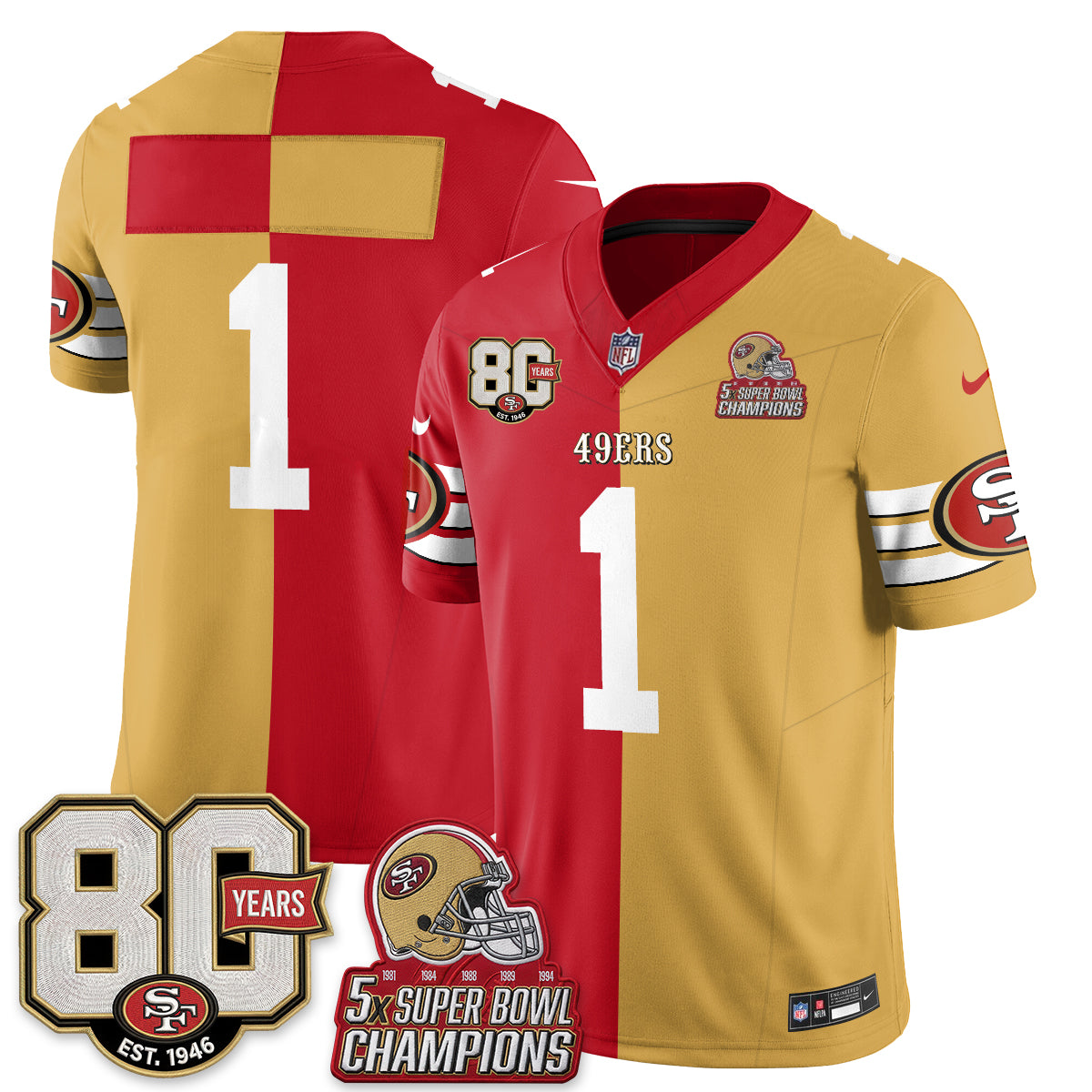 SF Split Style Vapor Jersey - Stitched