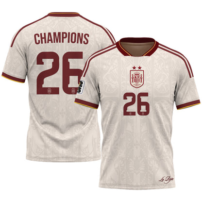Spain 2026 Soccer Champions Vapor Jersey V2- Printed