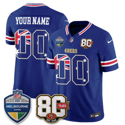 SF Melbourne Game 2026 Vapor Custom Jersey - Stitched
