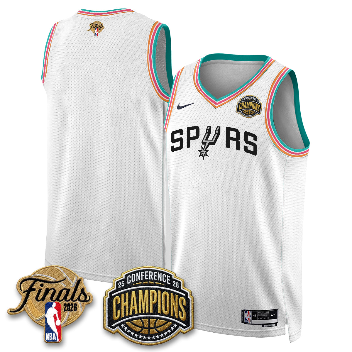 SAS 2026 NBA Western Conference Champions Vapor City Edition Jersey - Stitched