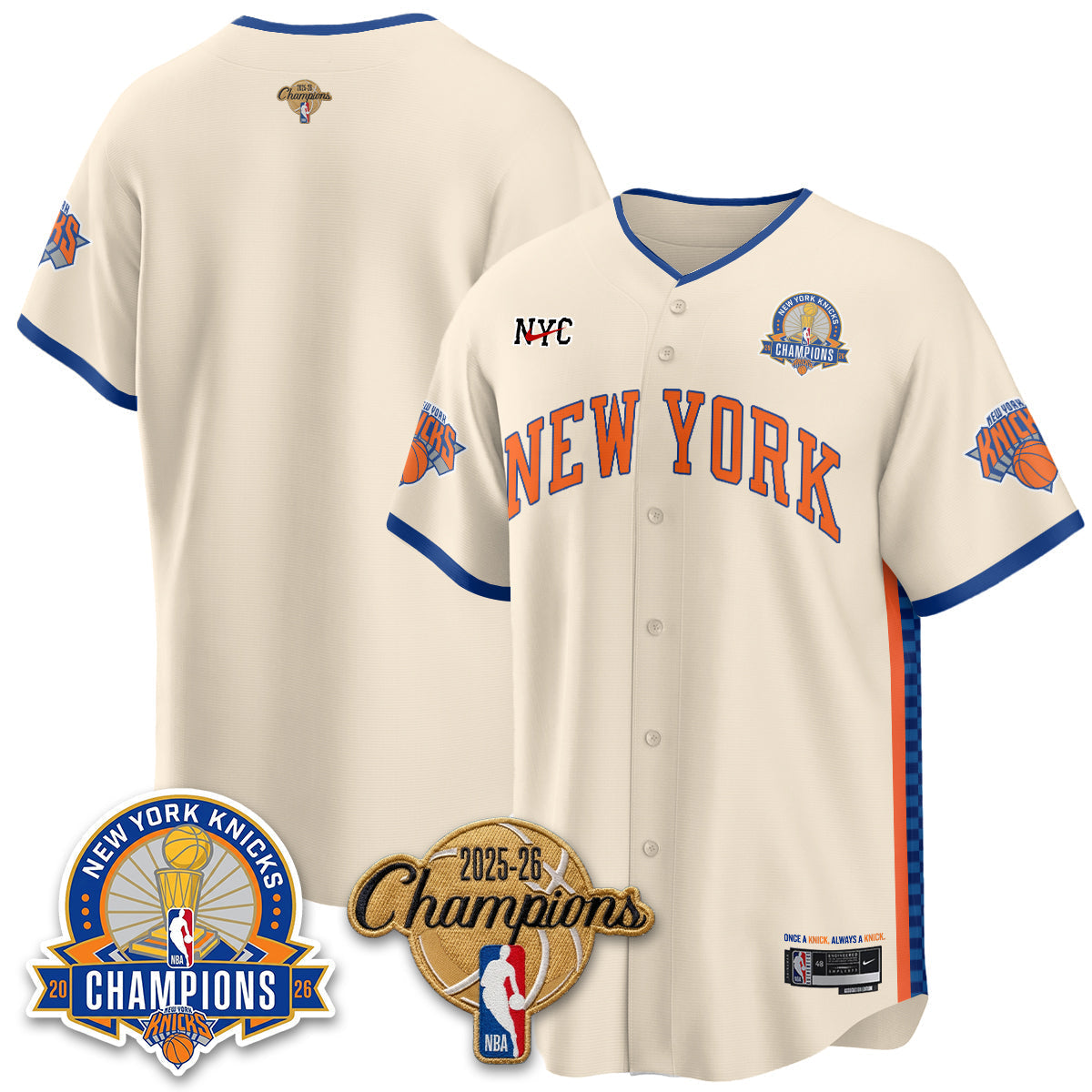 NYK 2026 NBA Champions Special Edition Vapor Jersey V2- Stitched
