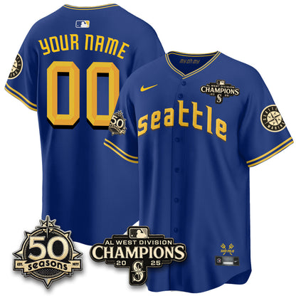 SEA Vapor Premier Custom Limited Jersey - 50th Anniversary & AL West Division Champions - Steelheads Community Funds - Stitched