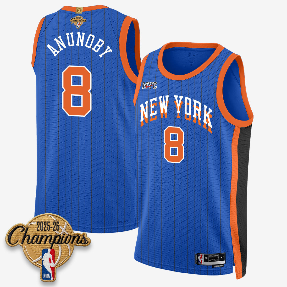 NYK 2026 Basketball Champions Vapor Jersey V2- Stitched