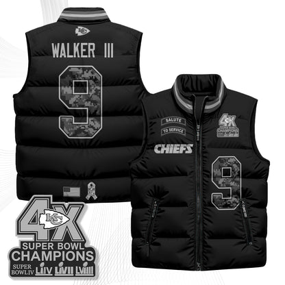 KC 2026 Salute to Service Puffer Vest - Printed