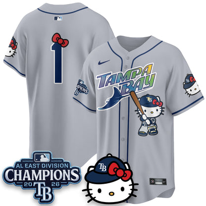 TB x Meow KT 2026 AL East Champs Vapor Jersey - Stitched