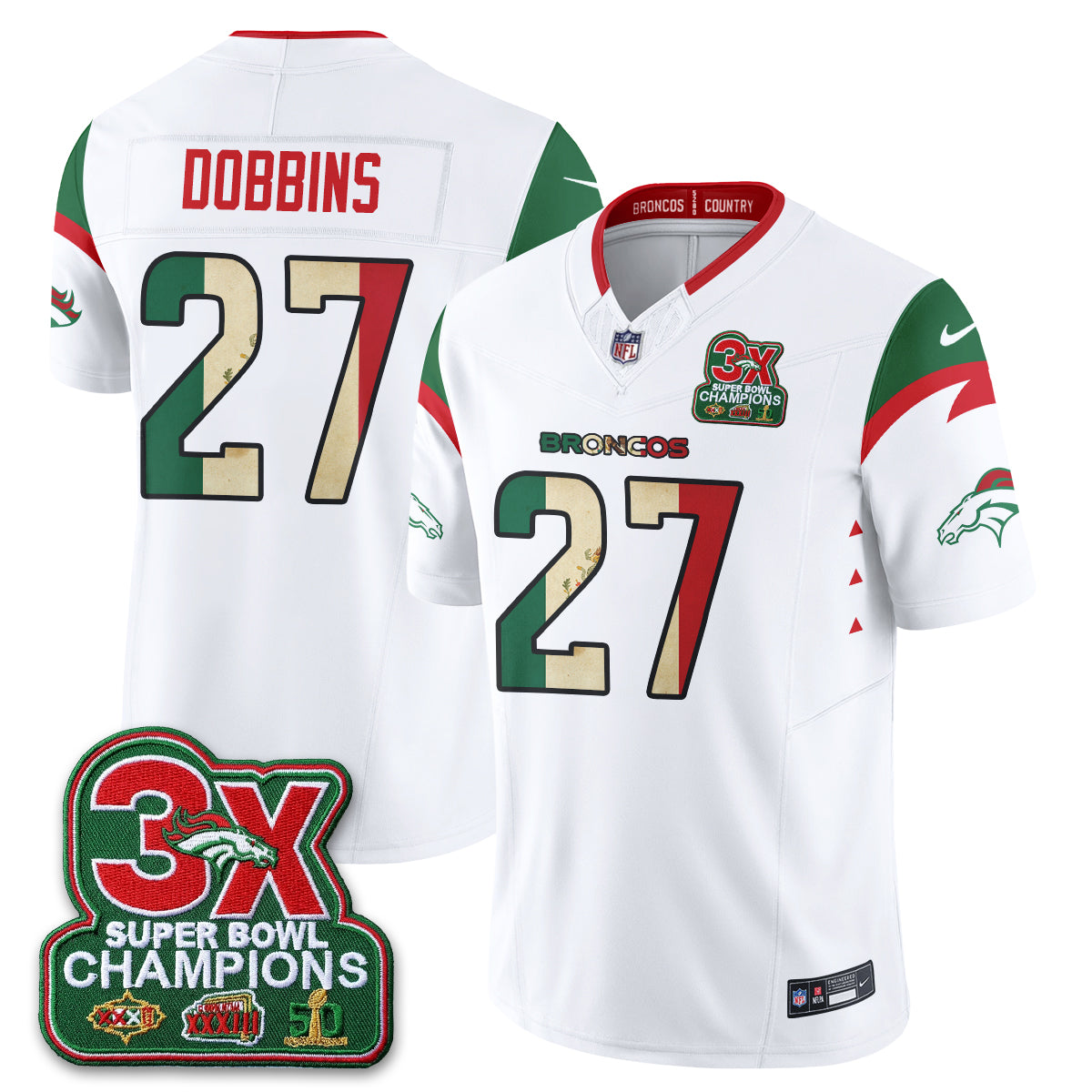 Denver Broncos Mexico Edition Vapor Jersey - Stitched
