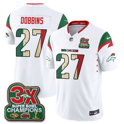 Denver Broncos Mexico Edition Vapor Jersey - Stitched