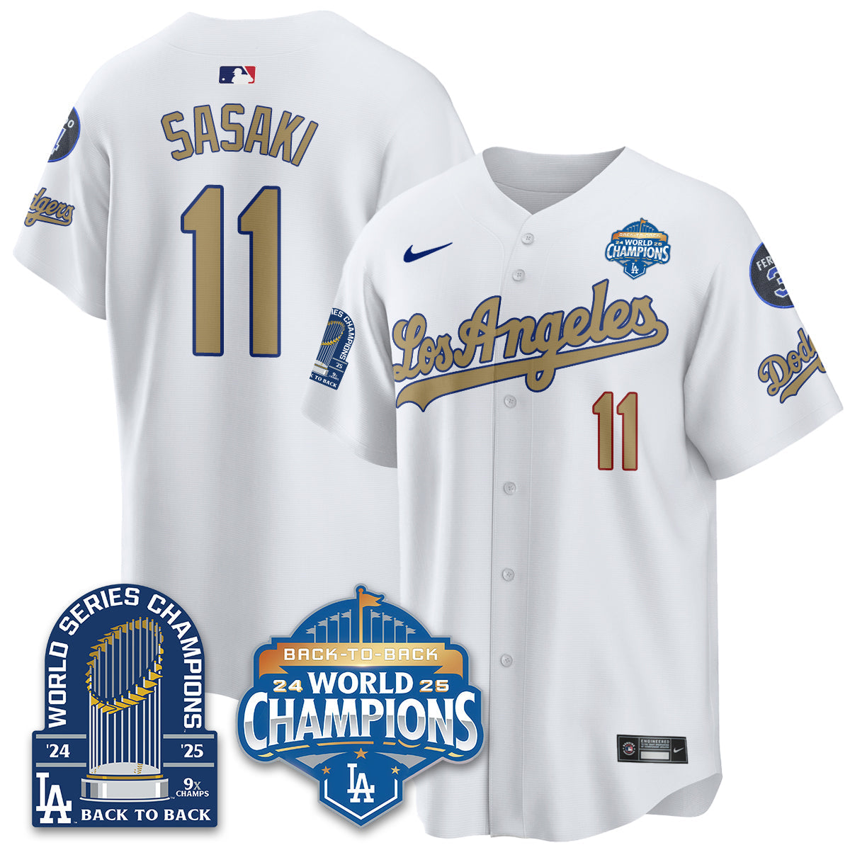 LAD Alternate Vapor Limited Jersey - 9x Champs - Stitched