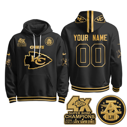 KC 4X Champs Gold Edition Custom Hoodie - Stitched