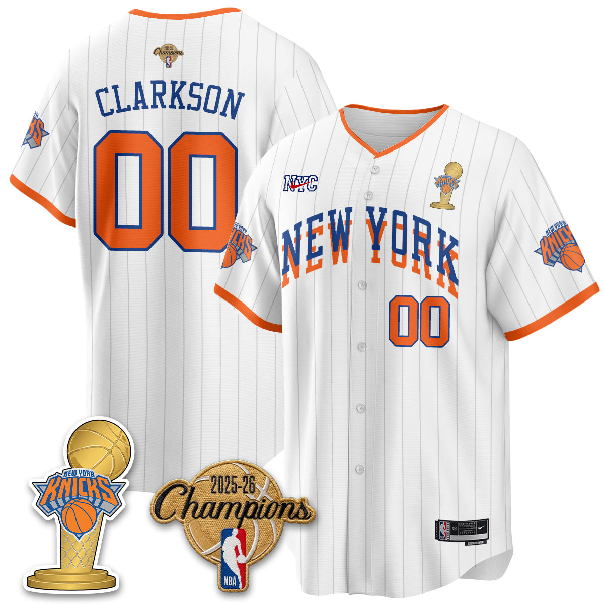 NYK 2026 NBA Champions Vapor Jersey - Stitched